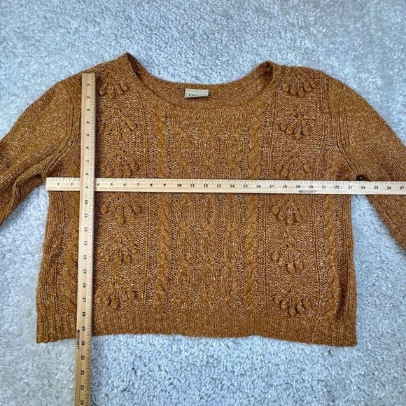 Ganni Wool Blend Golden Mustard Knit Sweater - Picture 7 of 7